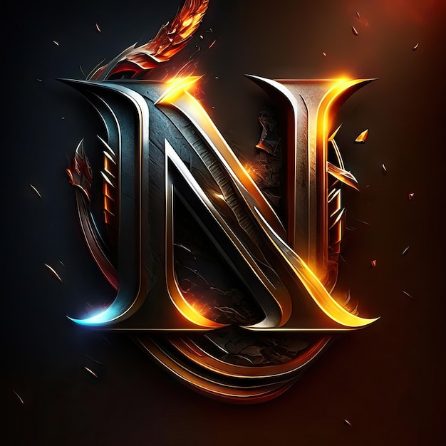 Photo letter n logo