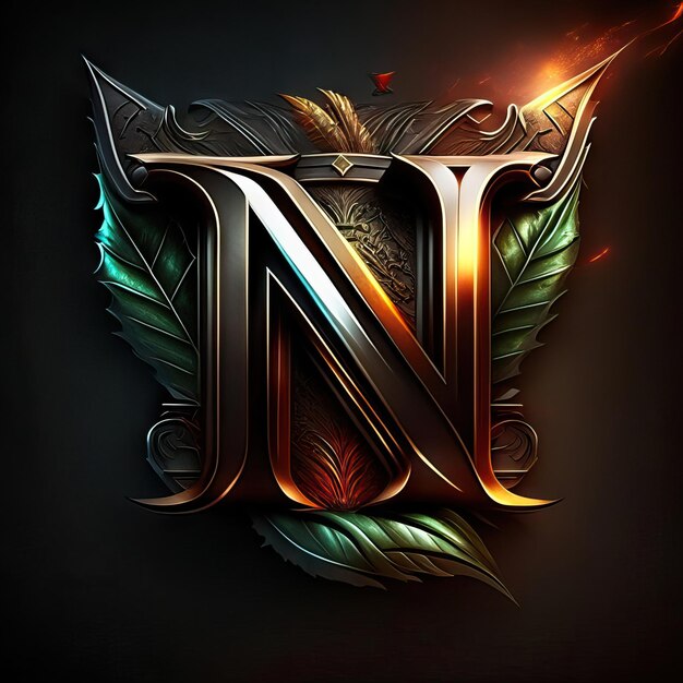 Premium Photo | Letter N logo
