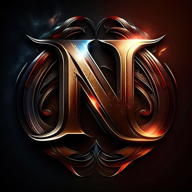 Photo letter n logo