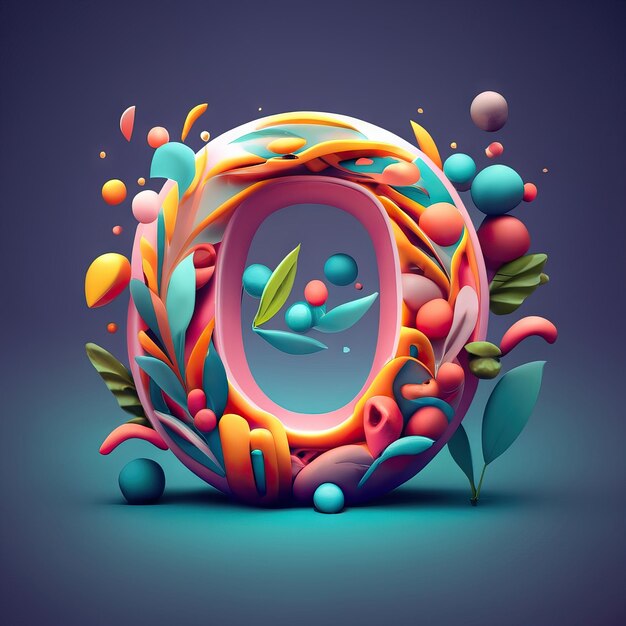 Photo letter o in 3d