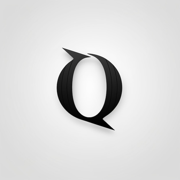 Photo a letter o is on a white background with a black letter o.