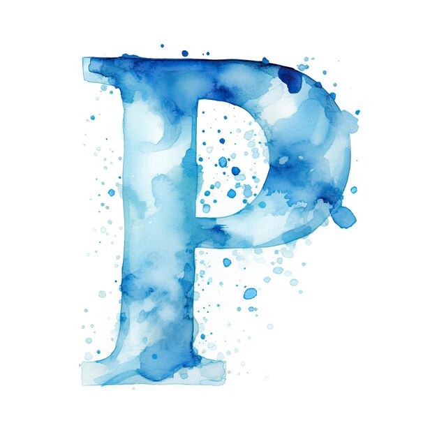 Photo a letter p made out of water and bubbles