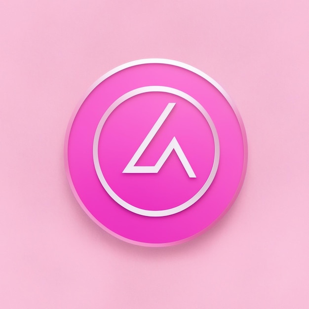 Letter A pink circle