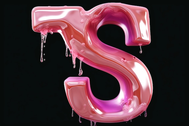 Letter S Liquid 3D Font