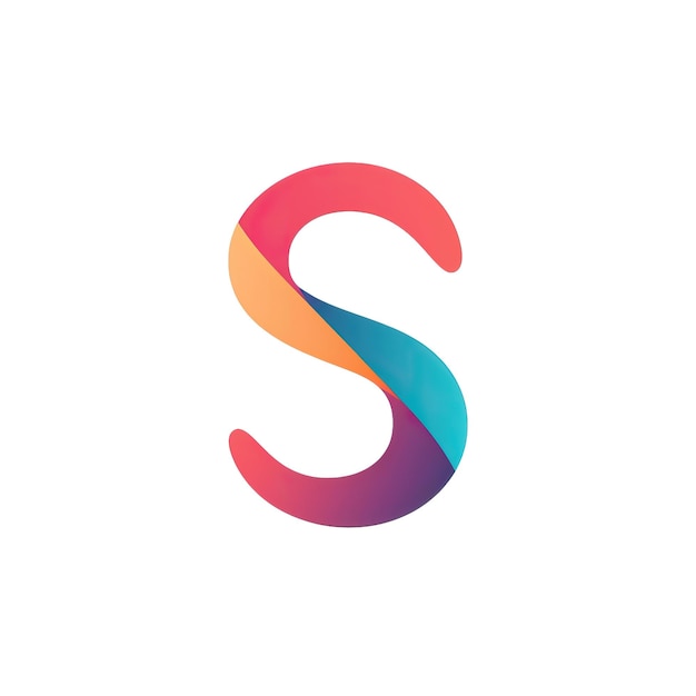 Photo letter s logo colorful gradient