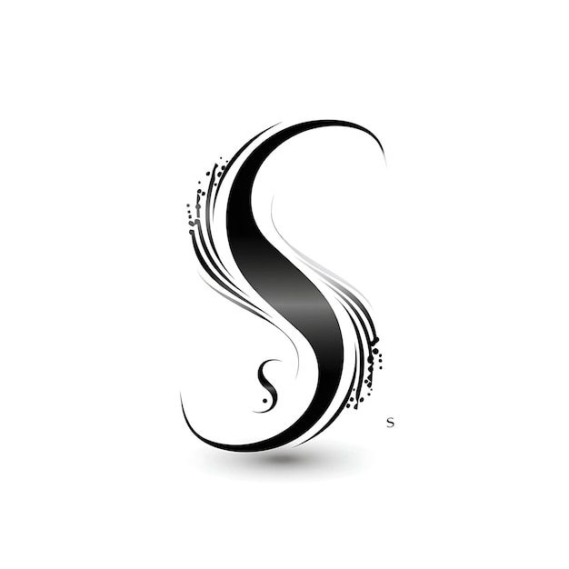 Letter S met Dynamic Logo Design Style met S gevormd in een creatief idee Concept Eenvoudig Minimaal