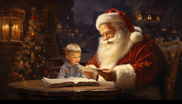 Foto una lettera a babbo natale