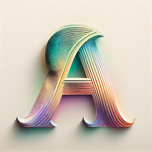 Letter A soft Color Gradient