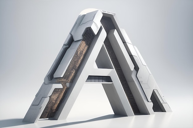 Letter A on a solid white background