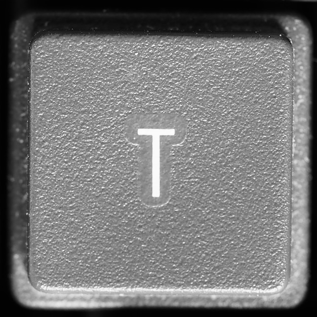 Letter T on computer keyboard