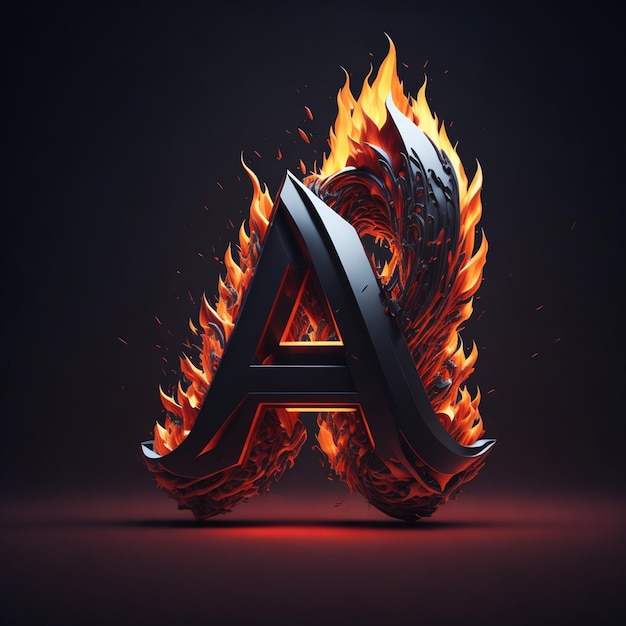 A letter a with a flame on it