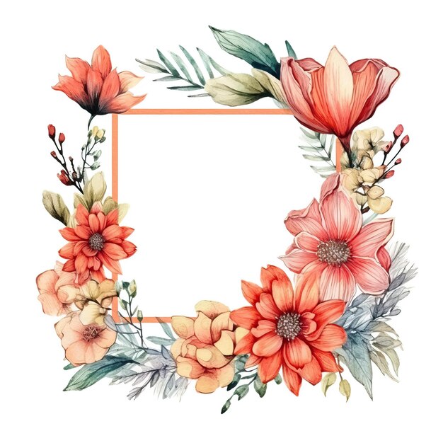 A letter x is drawn in a frame with flowers.