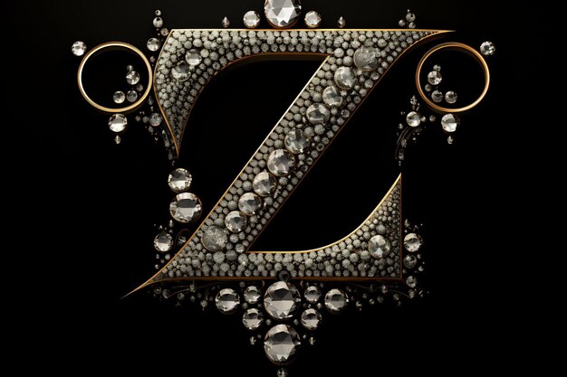 A letter z is made up of diamonds and diamonds