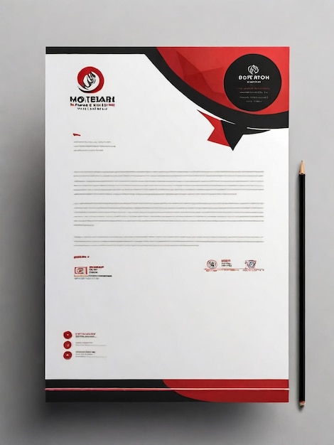 Photo letterhead design template