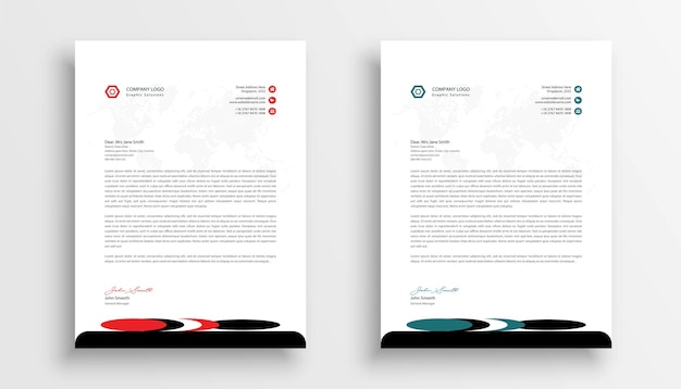 Photo letterhead template design business letterhead template design