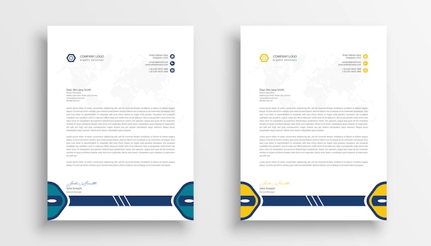 Letterhead template design business letterhead template design