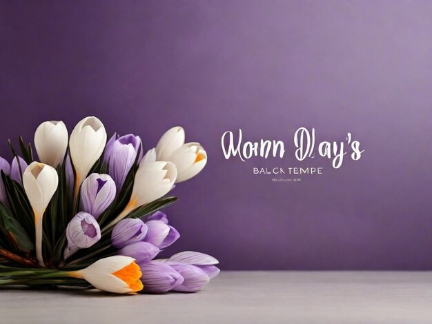 lettering Womens day on side of poster