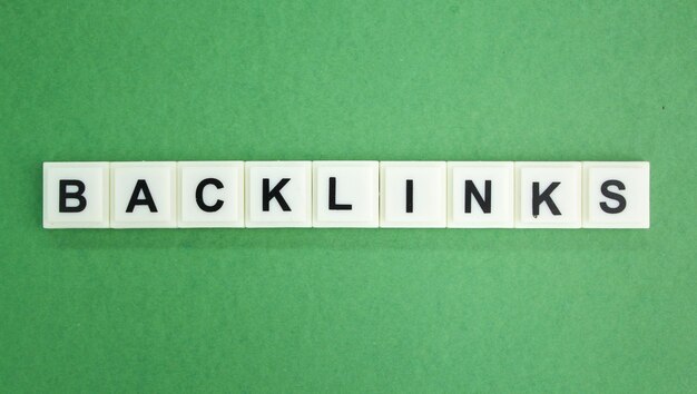 letters of the alphabet with the word Backlink website or server concept an incoming hyperlink