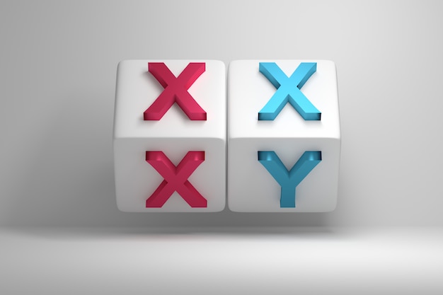 Letters XX en XY staan voor mannelijke en vrouwelijke chromosomen