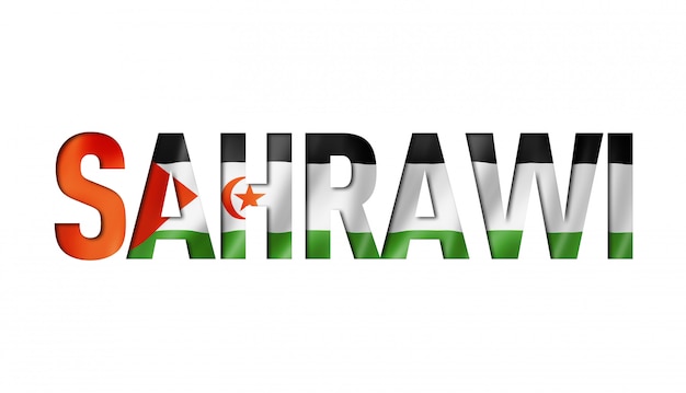 Lettertype voor vlag van Sahrawi