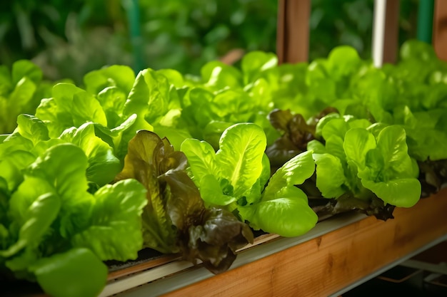 Lettuce growing in a window box