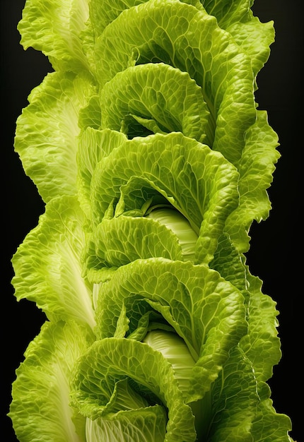 lettuce in a row in the style of light yellow