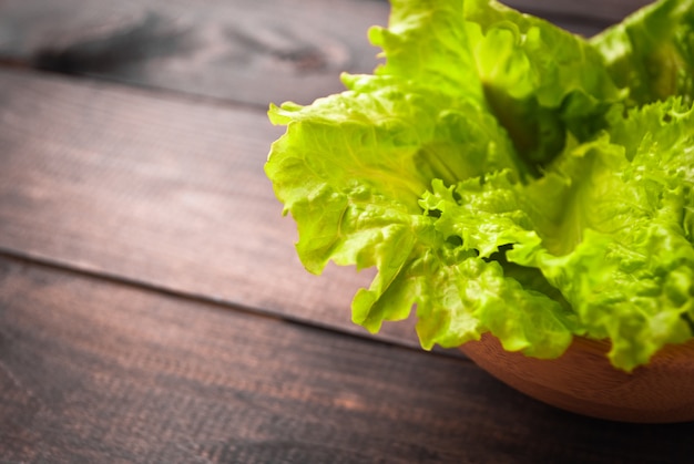 Lettuce salad in a bowl