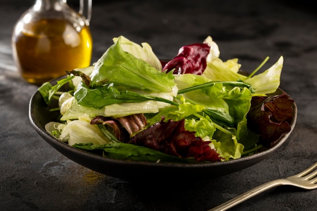 Lettuce salad mix in bowl