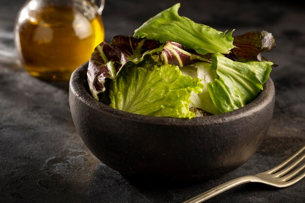 Lettuce salad mix in bowl