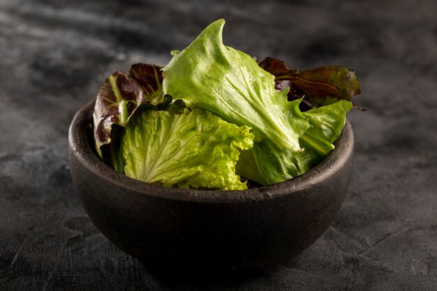 Lettuce salad mix in bowl