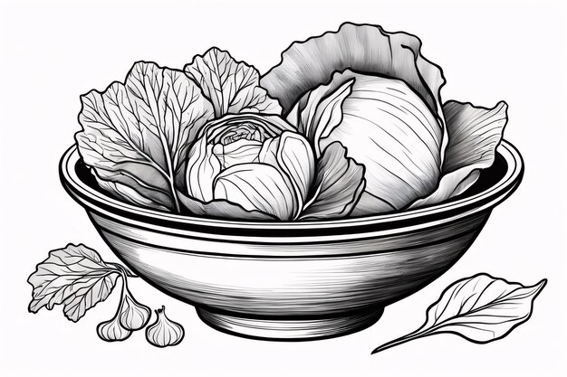 Photo lettuces coloring page printable quality