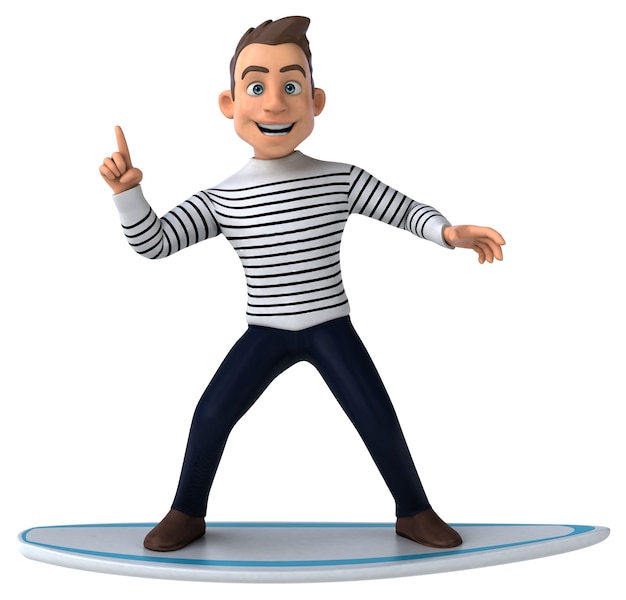 Foto leuk 3d-cartoon casual karakter