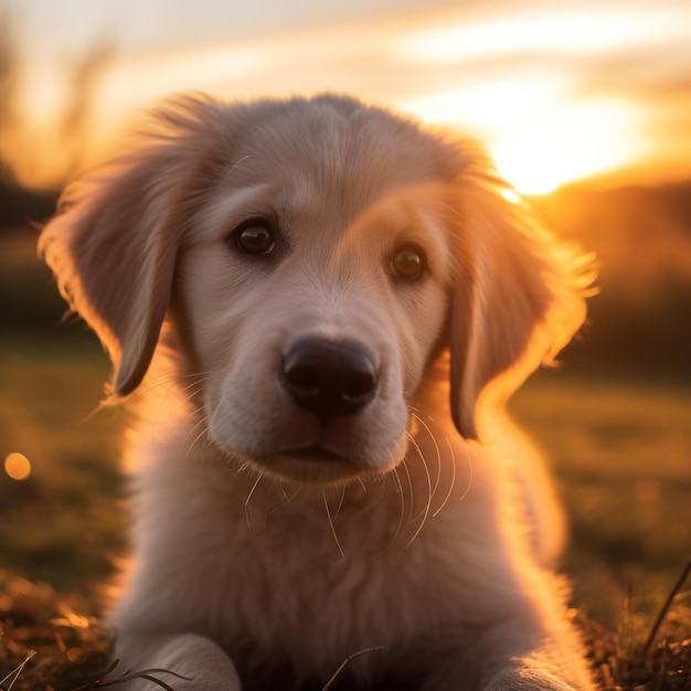 Leuk gouden puppyportret