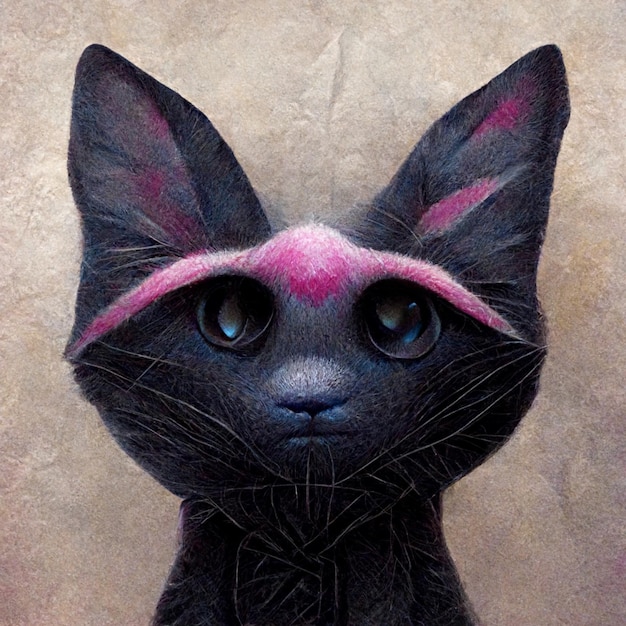 Leuk kattenportret Kat avatar illustratie