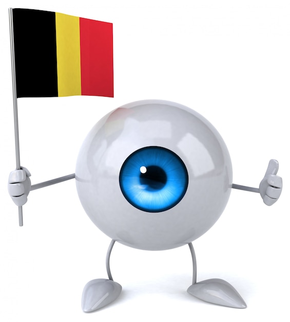 Foto leuk oog - 3d-karakter