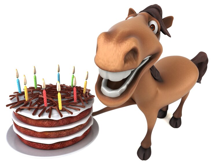 Foto leuk paard - 3d illustratie