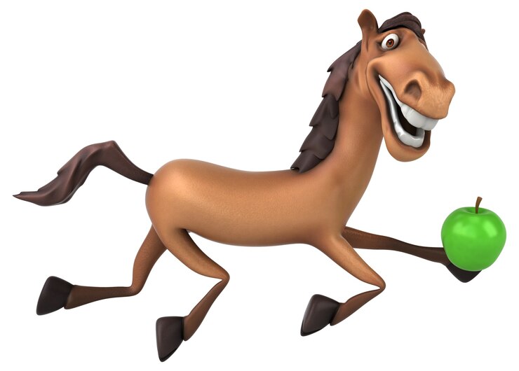 Foto leuk paard illustratie