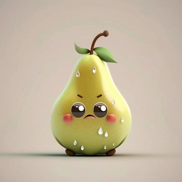 Leuk stripfiguur van Pear Generative Ai