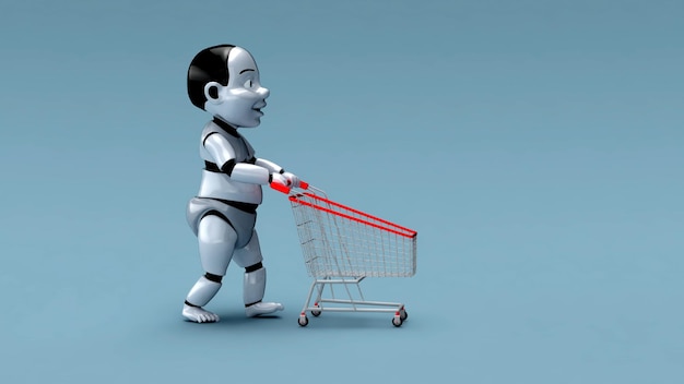Leuke 3D cartoon baby robot winkelen