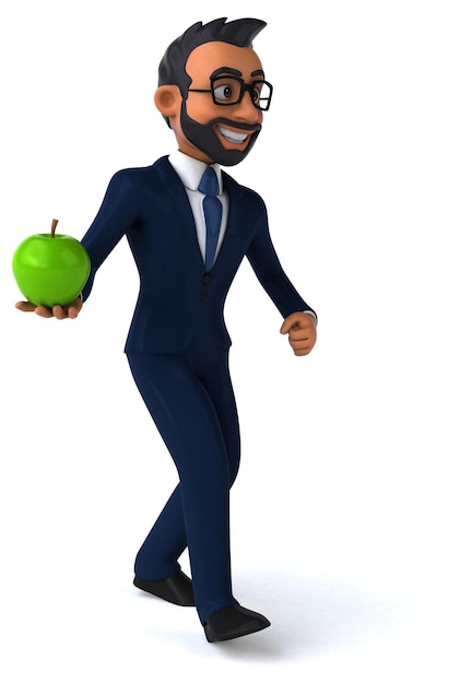 Leuke 3D cartoon illustratie van een Indiase zakenman