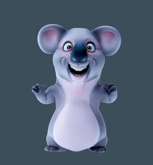 Leuke 3D cartoon koala wint