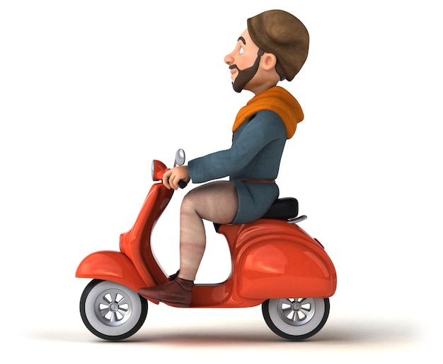 Leuke 3D cartoon middeleeuwse man