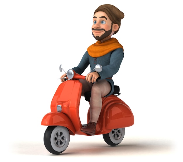 Leuke 3D cartoon middeleeuwse man
