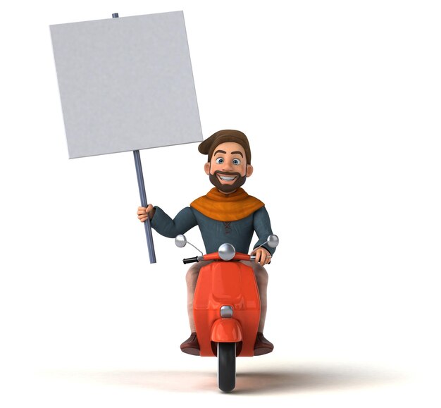 Leuke 3D cartoon middeleeuwse man