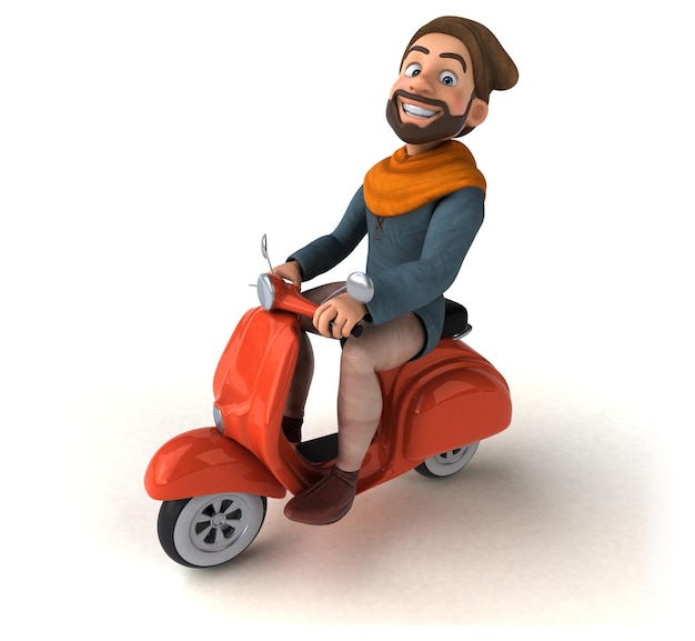 Leuke 3D cartoon middeleeuwse man