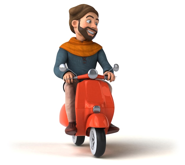 Leuke 3D cartoon middeleeuwse man