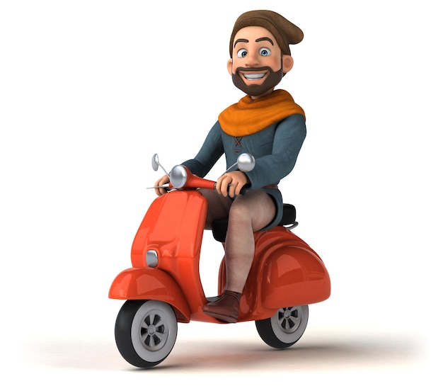 Leuke 3D cartoon middeleeuwse man