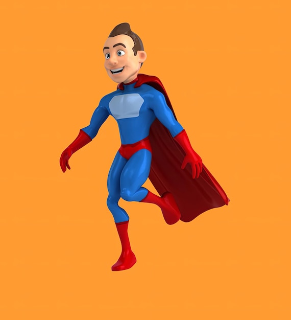 Leuke 3D cartoon superheld dansen