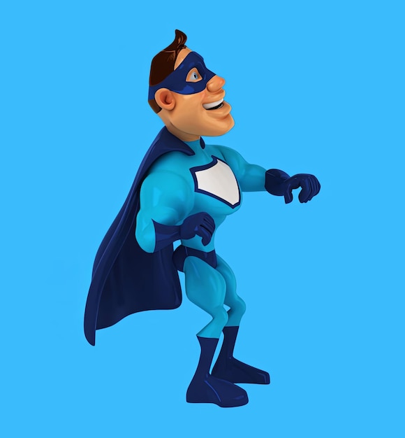 Leuke 3D cartoon superheld dansen