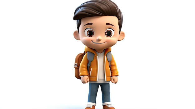 Leuke 3D jongen cartoon personage